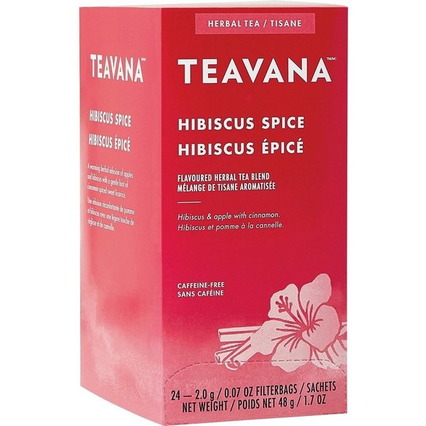 Teavana Herbal Tea, Hibiscus Spice, Caffeine-Free, 24/BX, MI PK SBK12421607